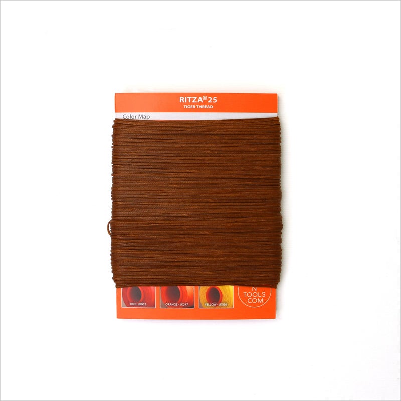 Ritza 25 Tiger Thread Havana Cigar 0.6mm Ritza 25 Tiger Thread for Leather Craft | Waxed Tiger Thread | Ritza 25 - Image 4